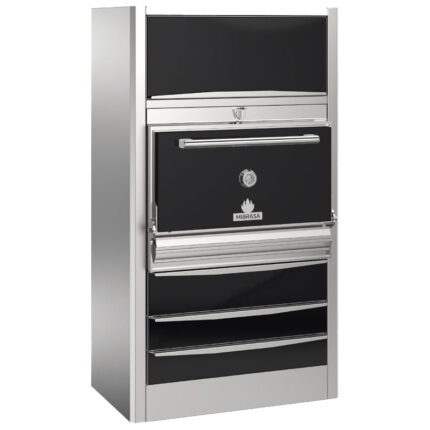 Charcoal oven on heated drawers block for approximately 75-95 dishes with upper heated cabinet