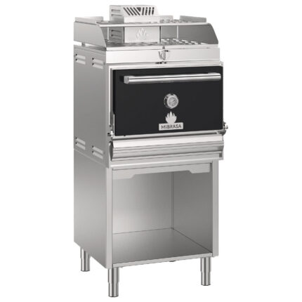 Charcoal oven on stand for approximately 110-130 dishes with heating rack