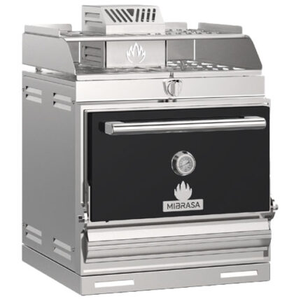 Charcoal oven for approximately 160-190 dishes with heating rack, tabletop chversion