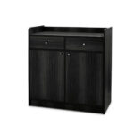 service cupboard with 2 drawers and 2 doors - colour black