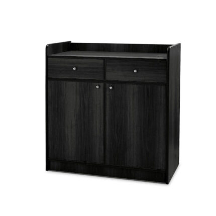 service cupboard with 2 drawers and 2 doors - colour black