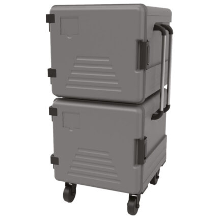 Thermo box neutral on castors, 7+7x GN 2/1 h=65 mm