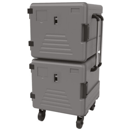 Thermo box heated on castors, 7+7x GN 2/1 h=65 mm