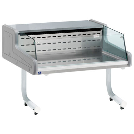 Refrigerated display for self-service on castors, static cooling, +2°/+5°C, w=1500 mm