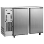 Undercounter refrigerator with 2 hinged doors, 380 litres, -2°/+8°C - stainless steel version