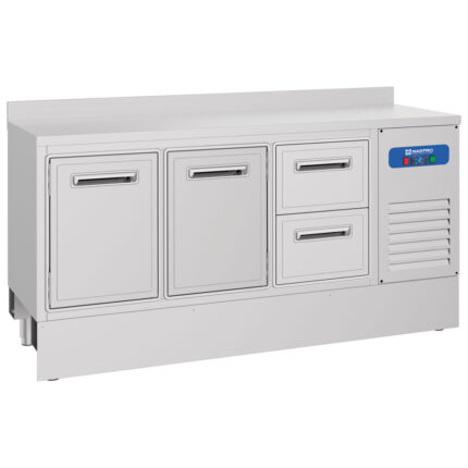 Refrigerated bar counter with 2 doors and 2 drawers, 1885x600 mm, 480 litres, -2°/+8°C