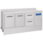 Refrigerated bar counter with 2 doors and 2 drawers, 1885x700 mm, 480 litres, -2°/+8°C