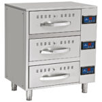 Drawer warmers, 3 drawers of GN 1/1