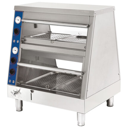 Food warmer bain-marie with 2 decks, 2x GN 1/1 + 2x GN 2/3