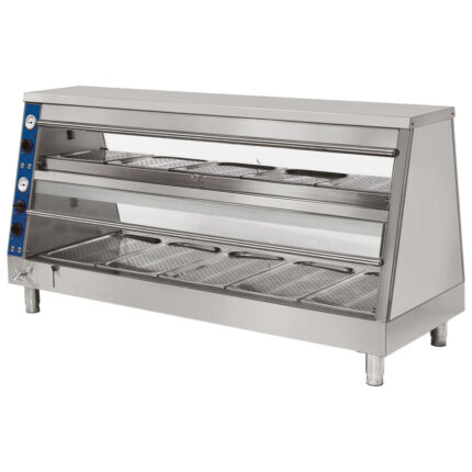 Food warmer bain-marie with 2 decks, 5x GN 1/1 + 5x GN 2/3