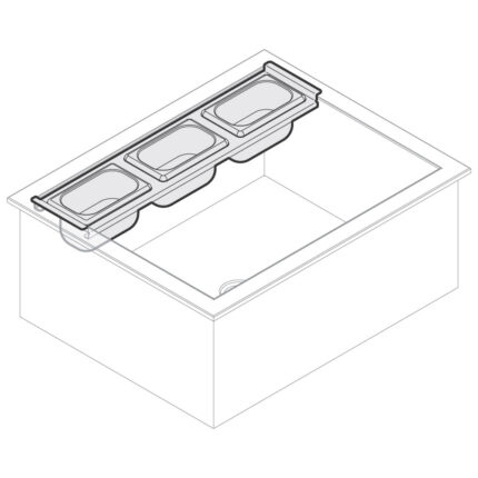 Container holder for ice well, 4x GN 1/9