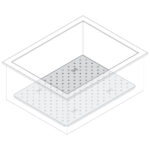 Perforated false bottom for ice well, 400x465 mm