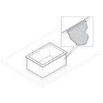 Insulated ice well, drop-in, 800x465 mm