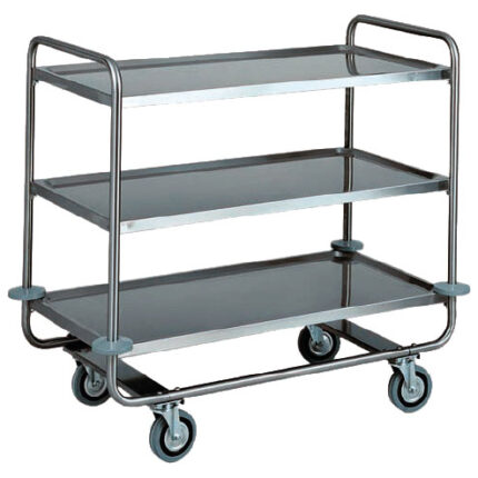 service trolley in stainless steel with 3 levels 1050x550 mm