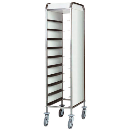 Trolley for GN trays with side panels, 10x GN 1/1, h=120 mm