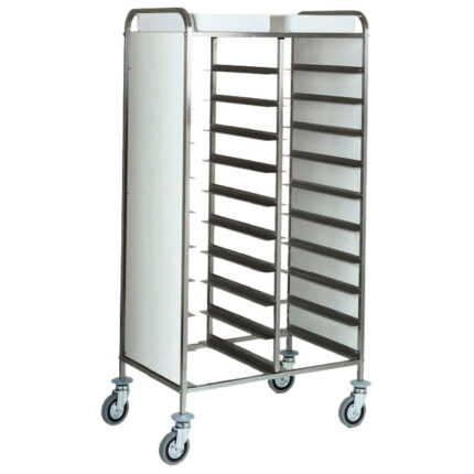 Trolley for GN trays with side panels, 20x GN 1/1, h=120 mm