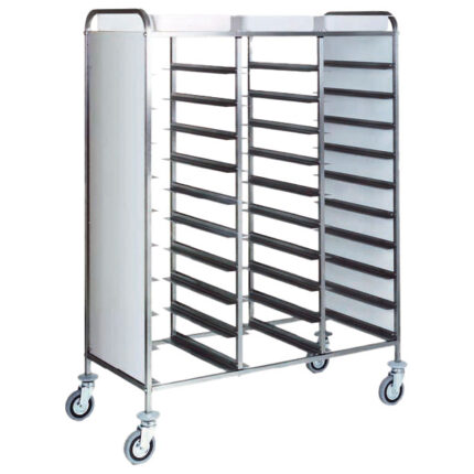 Trolley for GN trays with side panels, 30x GN 1/1, h=120 mm