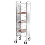 Trolley for GN trays with side panels, 10x 530x600 mm, h=125 mm