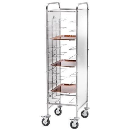Trolley for GN trays with side panels, 10x 530x600 mm, h=125 mm