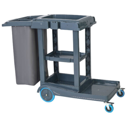 Cleaning trolley with waste bin