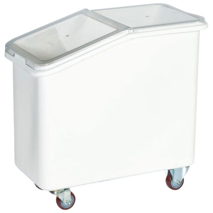 roll container for food on 4 castors with sliding lid, 102 litres