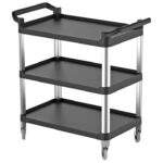 Multi-service trolley made of plastic with 3 levels, 520x960 mm