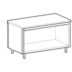 Neutral unit on open cupboard, 3x GN 1/1