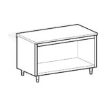 Neutral unit on open cupboard, 2x Gn 1/1
