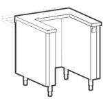 Element for trolleys, with electrical socket, 1500x800 mm