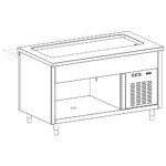 Unit with refrigerated top on open cupboard, 4x GN 1/1