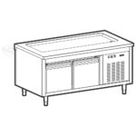 Unit with refrigerated top on refrigerated cupboard, 3x GN 1/1