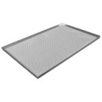 Baking tray in aluminium uncoated, 600x400 mm - 4 sides 90°, perforated