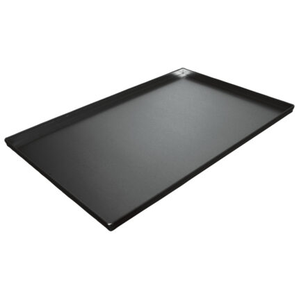 Baking tray in aluminium, 600x400 mm - 4 sides 90°, double thermoplastic non-stick coating