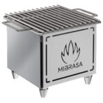 Hibachi tabletop charcoal grill for 2 dishes