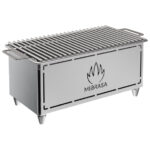 Hibachi tabletop charcoal grill for 4 dishes