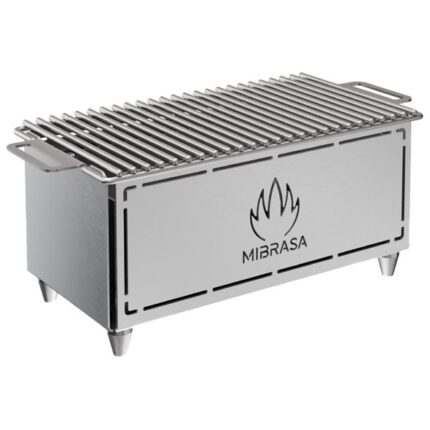 Hibachi tabletop charcoal grill for 4 dishes