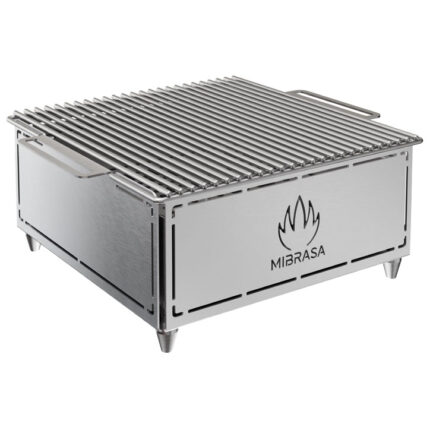 Hibachi tabletop charcoal grill for 8 dishes