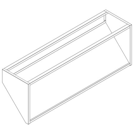 basket-holder overshelf, wall type, w=2400 mm