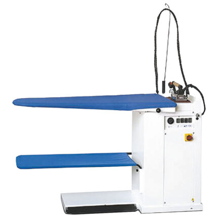 Finishing table with vacuum, iron and boiler 3,9 litres, adjustable in height