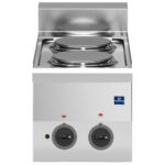 Electric hob, 2 plates