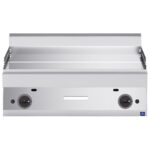 Gas griddle, tabletop, smooth chromed plate