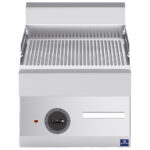 Electric griddle, tabletop, grooved chromed plate