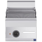 Electric griddle, tabletop, grooved plate