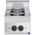 Electric hob, 2 plates