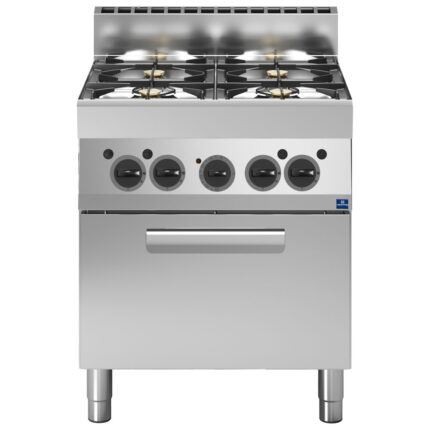 Gas range, 4 burners, 1 electric convection oven