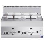 Gas fryer, tabletop, 8+8 litres
