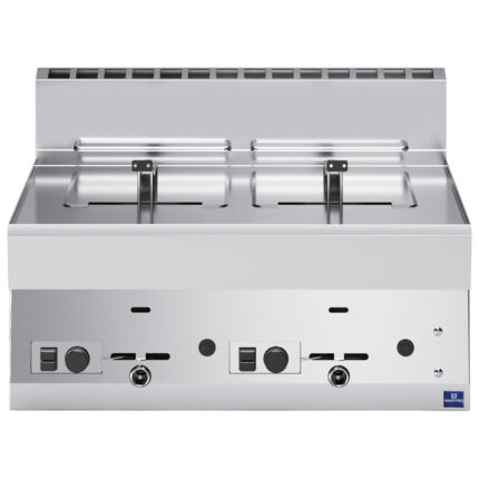 Gas fryer, tabletop, 8+8 litres