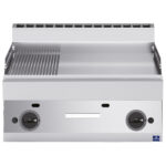 Gas griddle, tabletop, 1/3 grooved and 2/3 smooth plate