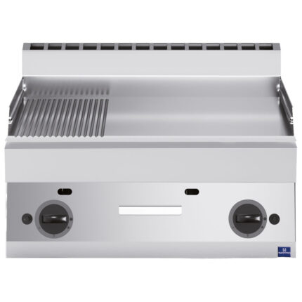 Gas griddle, tabletop, 1/3 grooved and 2/3 smooth plate