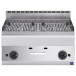 Gas lava-stone grill, tabletop